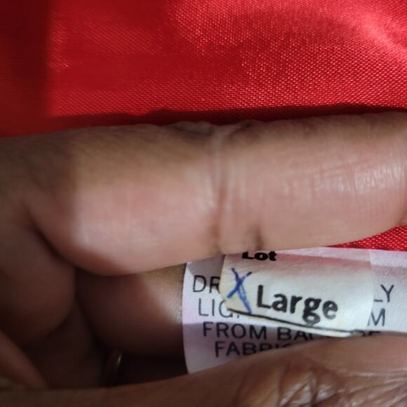 Vintage Sherwood Cape Red Bright Lipstick Flannel Velour Pockets Retro XL Large - Picture 12 of 16